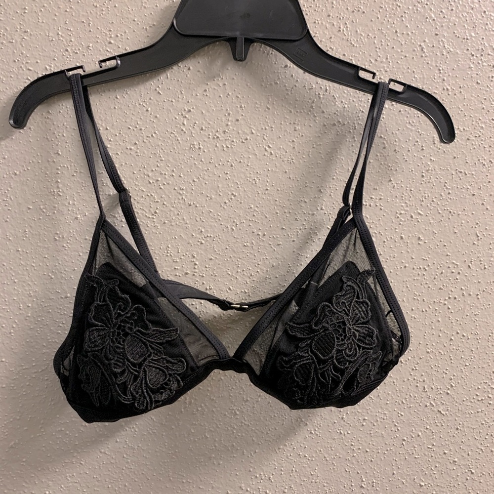 Black Lace Bikini Top